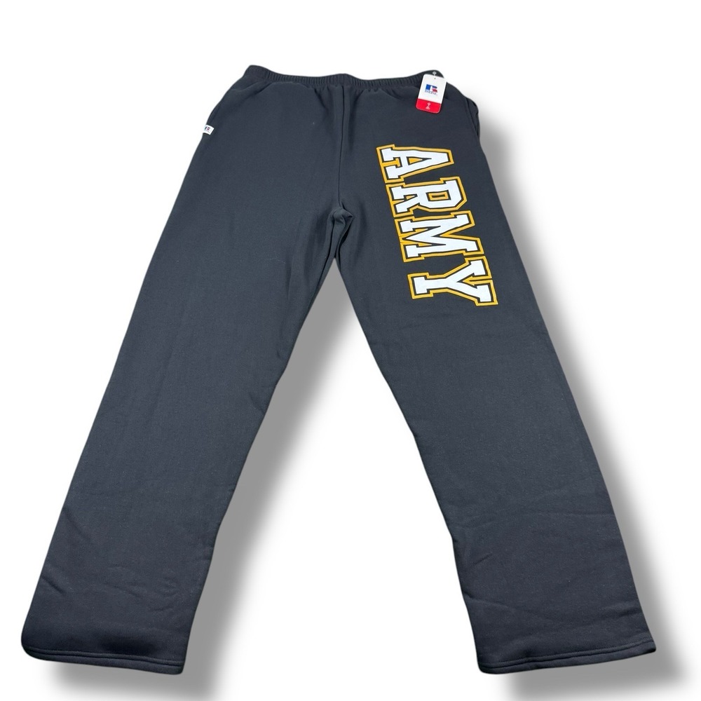 NWT Russell Athletic Army Bold Block Letter Spellout Black Sweatpant Mens 3XL